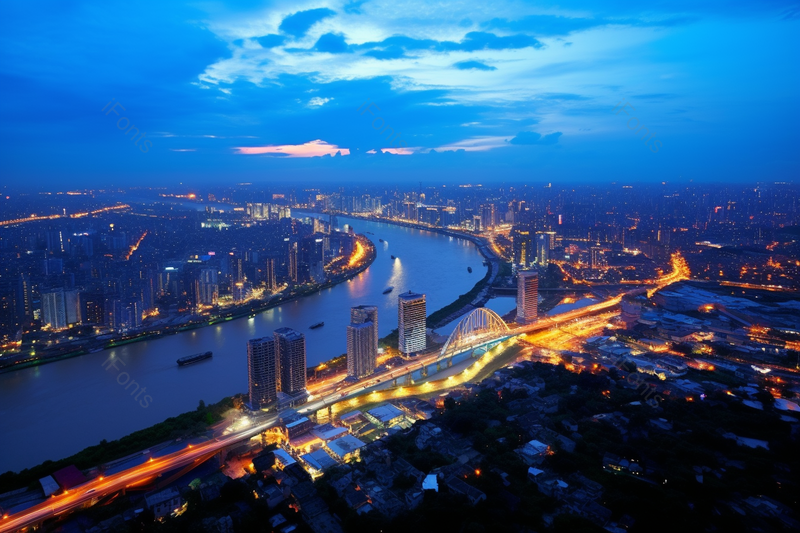 夜景城市建筑物远景实拍摄影图,高清,摄影图,摄影图片,图片大全,摄影图免费下载
